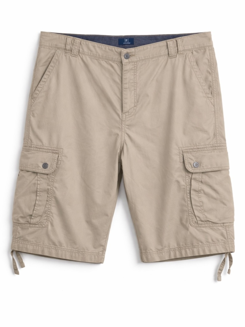 George Khaki Casual Shorts with Contrast Waistband